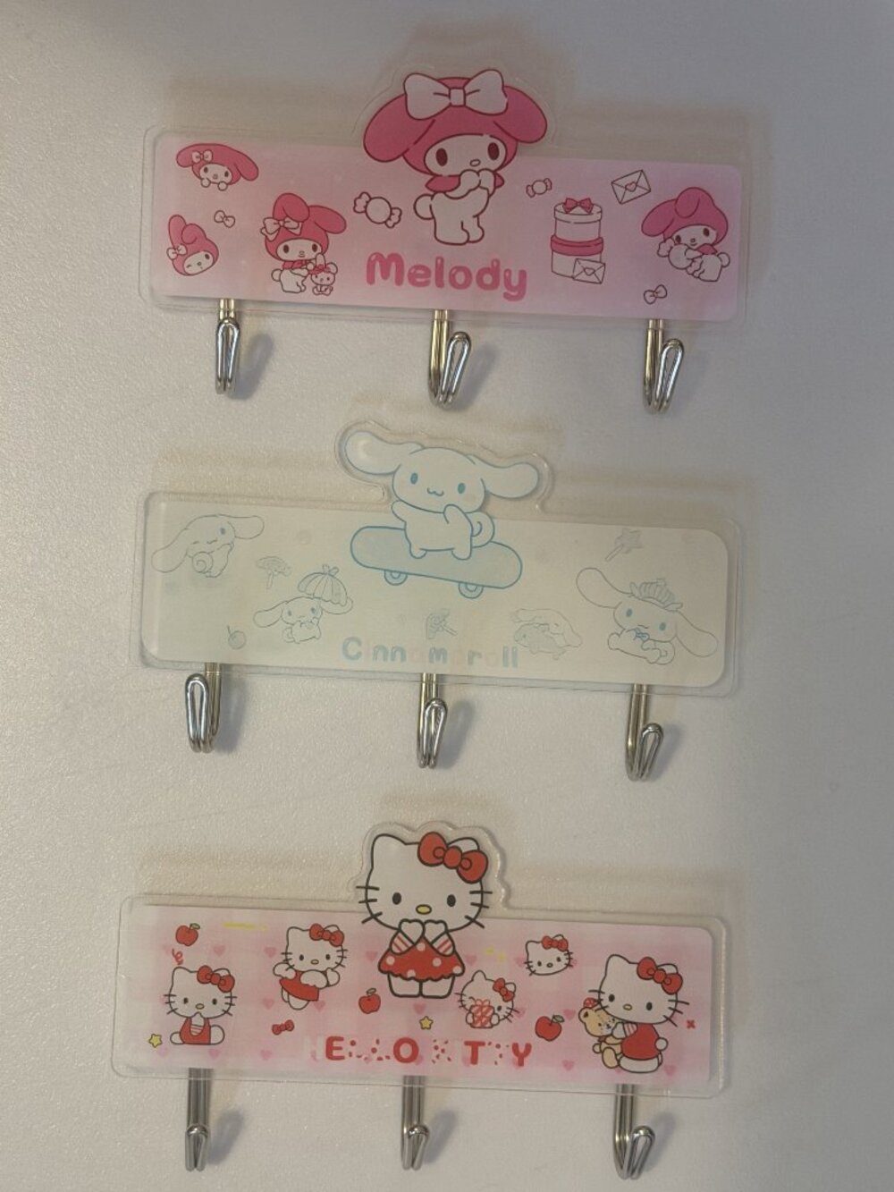 #FAM-311 Sanrio Characters Mini Acrylic and metal wall hooks  - You Choose